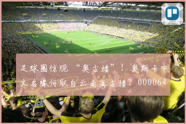 足球圈惊现 “奥古楼”！奥斯卡中文名缘何取自云南高古楼？0000644